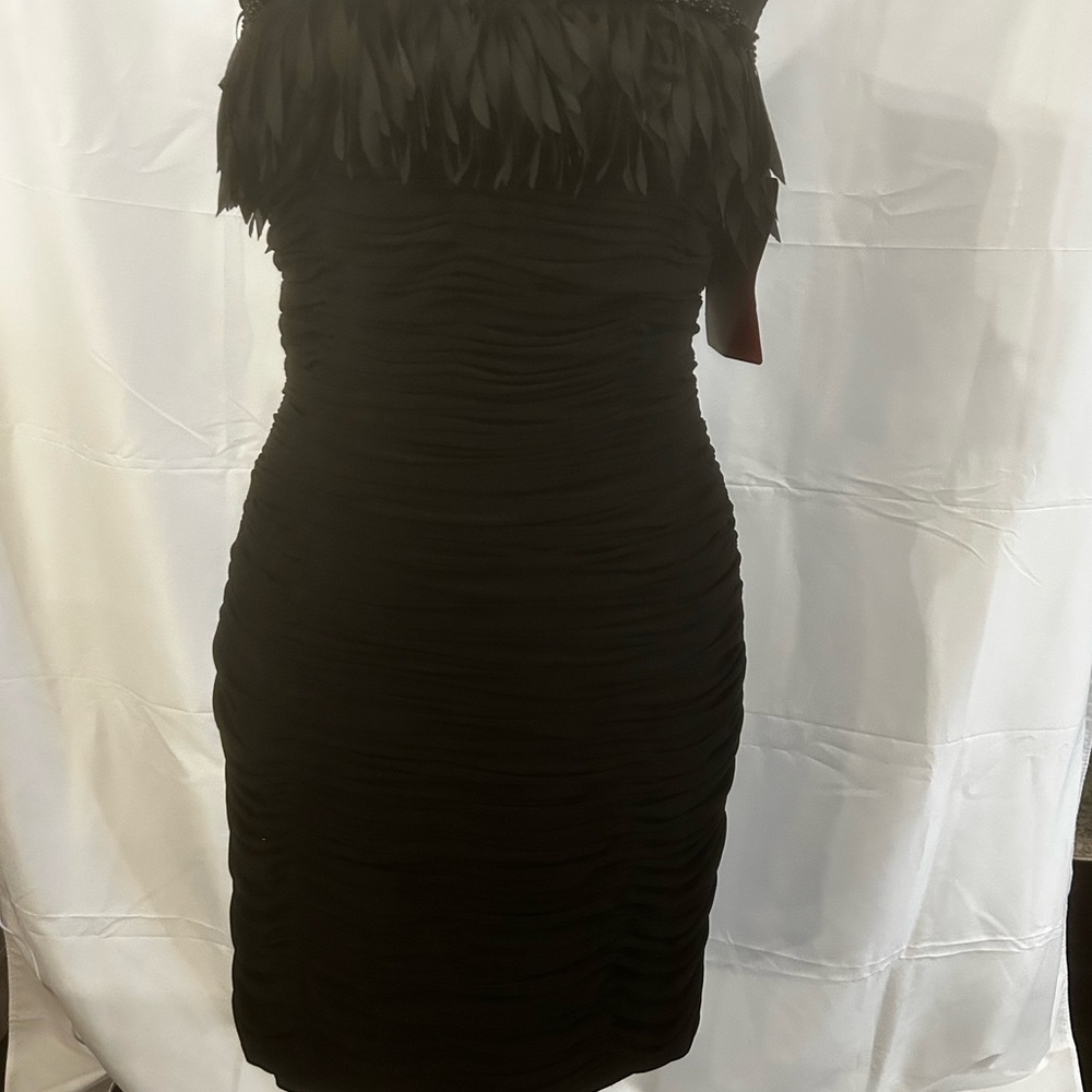 NWT JS Collection Black Strapless Dress Size 4